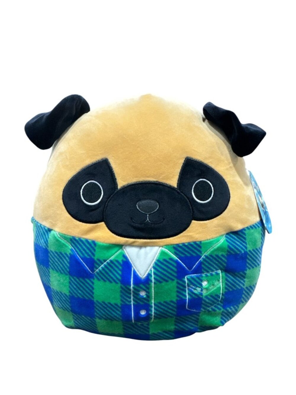Squishmallows Pug Prince Plush Tan & Blue 12" Soft Stuffed Animal Collectible To